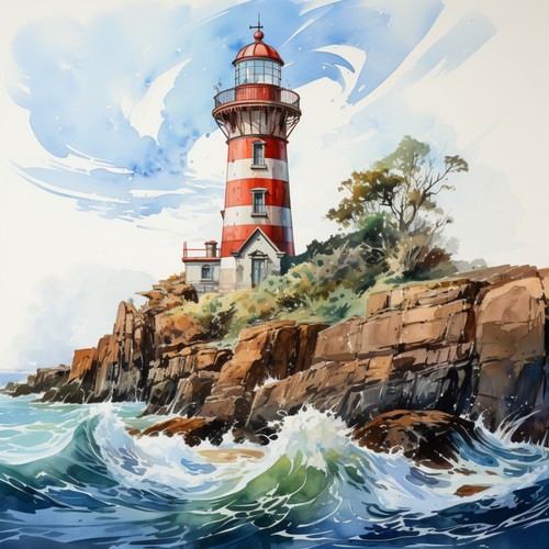 Wandbild leuchtturm meer - leuchtturm,