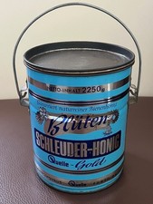 Alte Honig Blechdose Quelle Gold Blüten Schleuderhonig 2250g 17 cm Höhe