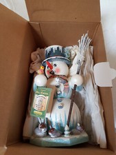 Käthe Wohlfahrt Räuchermann Schneemann Frosty Serie 2002 OVP Vitrinenfigur neuw.