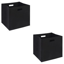 Faltbox Filzstoff Stoffbox 2er Pack Regalbox Aufbewahrung Ordnungsbox
