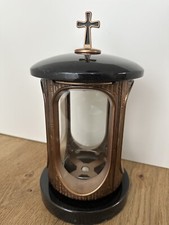 Granit Grablampe mit Kreuz -