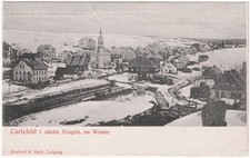 alte Ak Carlsfeld, Ortsansicht