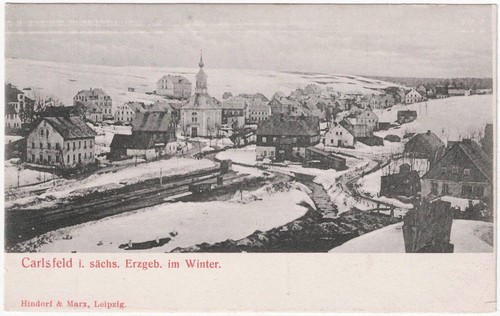 Alte carlsfeld ortsansicht - ak, carlsfeld,