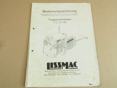 Lissmac fs27hd fugenschneider - lissmac,