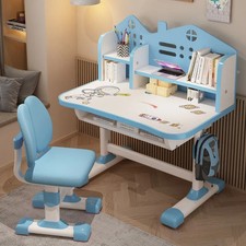 Verstellbarer Kindertisch und -stuhl Arbeits-Studien-Tafel Bücherregal