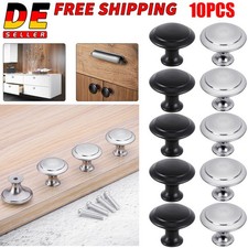 10× Edelstahl Möbelknöpfe