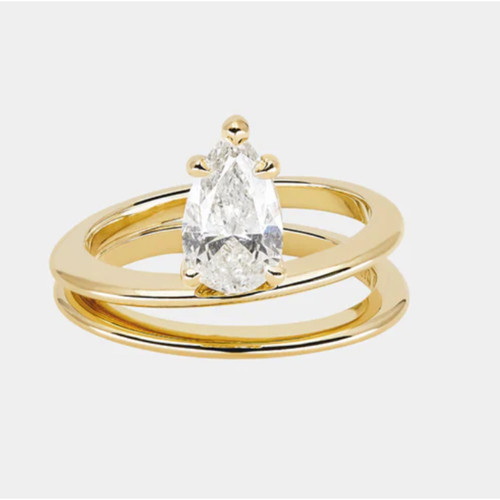 Diamantring birnenschliff - diamantring, im