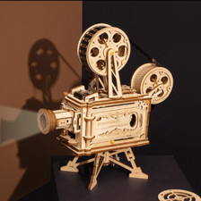 ROKR 3D-Holzpuzzle Vitascope – Mechanischer Filmprojektor Bausatz | Spielzeug