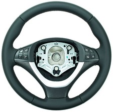 BMW E70 X5 E71 X6 E72 Lenkrad Lederlenkrad neu bezogen Nappa schwarze Nähte