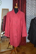 DAMEN WILDLEDEROPTIK JACKE, KURZMANTEL ROT, GR 46