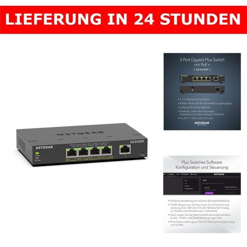 Netgear gs305ep poe switch - gs305ep,