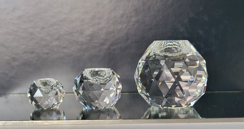 Swarovski 3er set kerzenhalter - swarovski,
