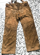 trachten leder hose neu m träger gr. 54, bundweite54, lamm velour
