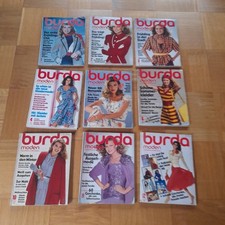Burda Moden Konvolut 9 Hefte 1980 komplett mit Schnittmuster, Privat