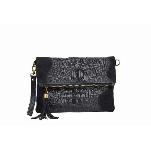 Ital damen leder crossbody - leder,