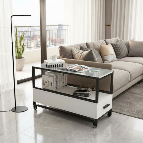 Rollbarer sofatisch mit - rollbarer,