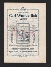 LEIPZIG, Werbung 1911, Carl Wunderlich Seifen-Fabrik Olivenöl-Kernseife