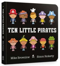 Ten Little Pirates Board Book, Brownlow, Mike, Very Good condition, Book