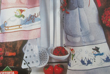 Stickvorlagen "Schneemänner - Schneeballschlacht"  3 Kreuzstich-Motive/Bordüren