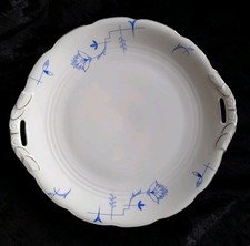 Mitterteich Tortenplatte 26cm ART DECO Servierplatte mit Handhaben TOPZUSTAND