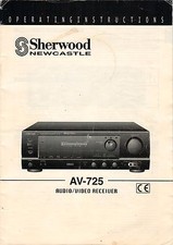 SHERWOOD NEWCASTLE - AV-725 - Anleitung Operating Instructions - B3138