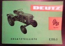 Deutz Schlepper D15.1 Ersatzteilliste