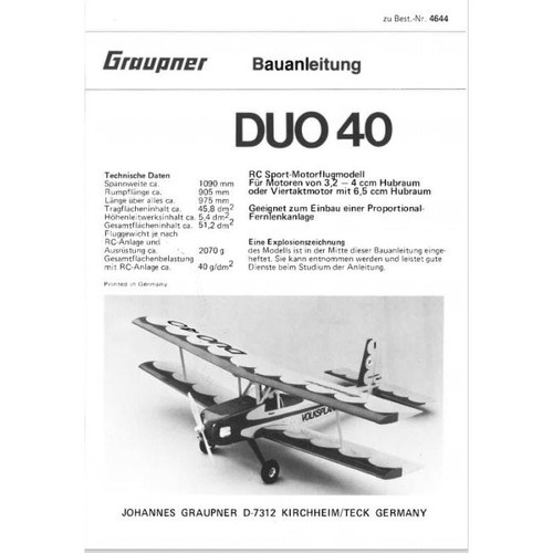 Bauplan duo modellbauplan - bauplan, 40