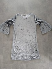 Malu Pannesamt Kleid Grau Silber 🤍 elegant M