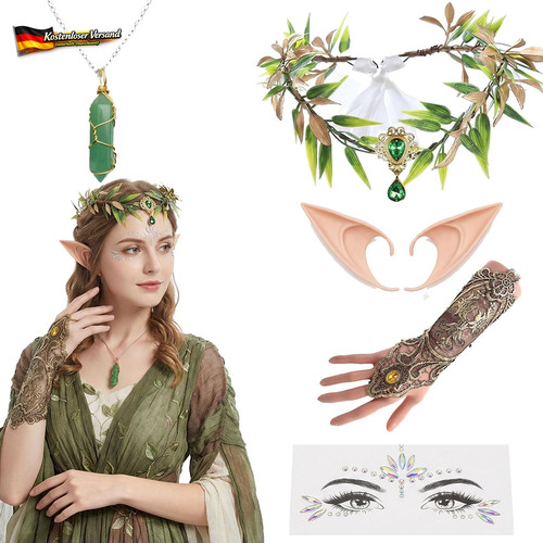 Elfen kostüm set damen mit - set,