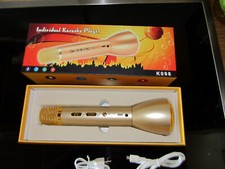 Goldfarbenes drahtloses Karaoke Mikrofon, mit Bluetooth-Lautsprecher KTV-K098