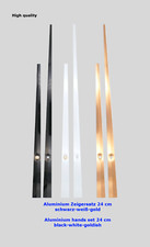 Zeiger-Set 24 cm schwarz weiß gold für Wanduhren Uhrzeiger Zeiger lang groß Neu