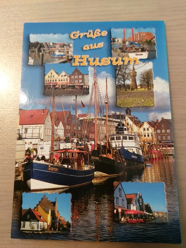Postkarte husum graue stadt - postkarte,