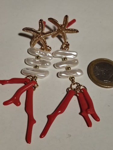 Ohrstecker gold seestern rote - ohrstecker,