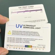 UV Indikator Teststreifen Testkarte Lichtfrequenz 50 bis 1000 Nm New Batch