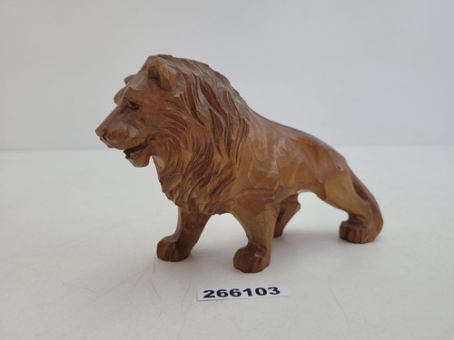 Löwenfigur braun holz - löwenfigur,