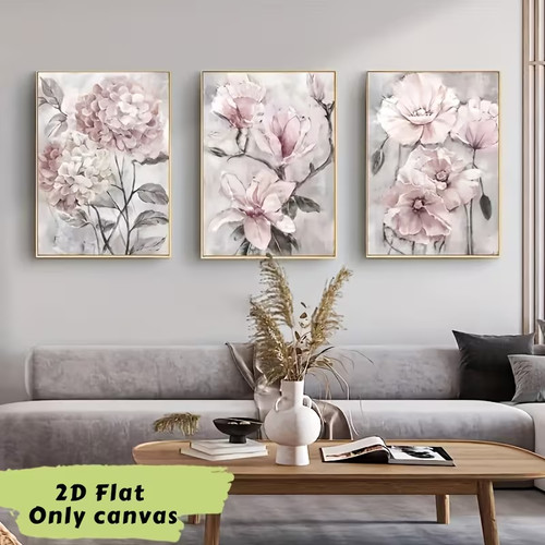 3er leinwanddrucke blumen - 3er,