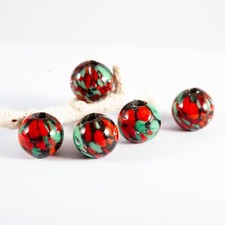 5x Glasperlen indische Glas