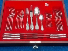 WMF Englische Rose 30 teilig  90 Silber TOP ZUSTAND in Holzbesteckkaste