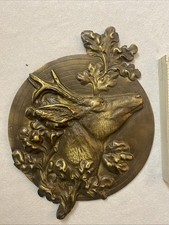 Rehbock Bock Wandrelief Relief Wohl Messing