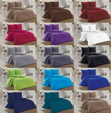 3 tlg Bettwäsche Bettgarnitur Baumwolle Renforce 200x200  200x220  220x240cm Uni