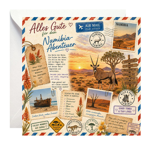 Namibia karte geschenk - namibia, –