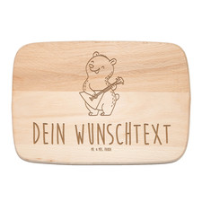 Holzbrett Mit Gravur Bär