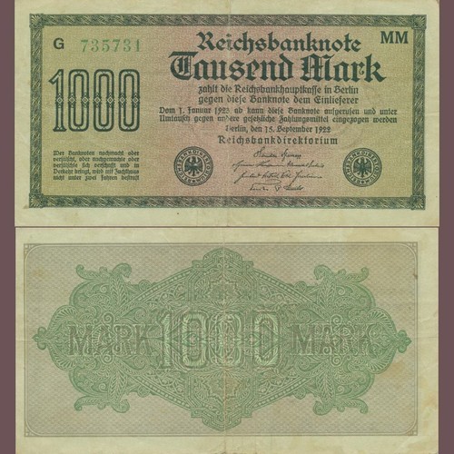 1000 mark reichsbanknote - 1000,