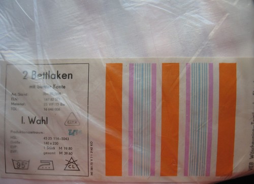 Ddr bettlaken weiß mit - 2,