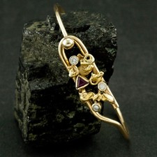 Armreif Brillant Rubin 750 Gelbgold 18kt. ca. 0,70 ct.- UNIKAT Wert: 4.100€