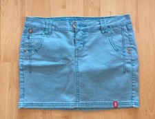 Schöner Damen Jeans Bleistift Mini Rock Blau Türkis edc By ESPRIT Gr. 34