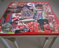 FC Bayern München Design Holztisch MiaSanMia Fanartikel Rarität Selten Sammler 