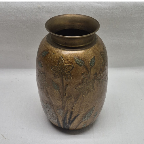 Messing vase mit - messing,