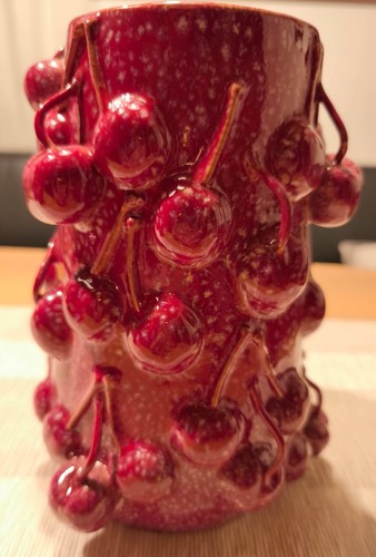 Vase keramik kirschen - vase,