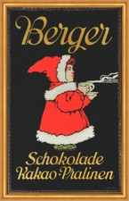 Berger Schokolade Kakao Pralinen Pößneck Kind Kunstdruck Reklame A2 73 Gerahmt